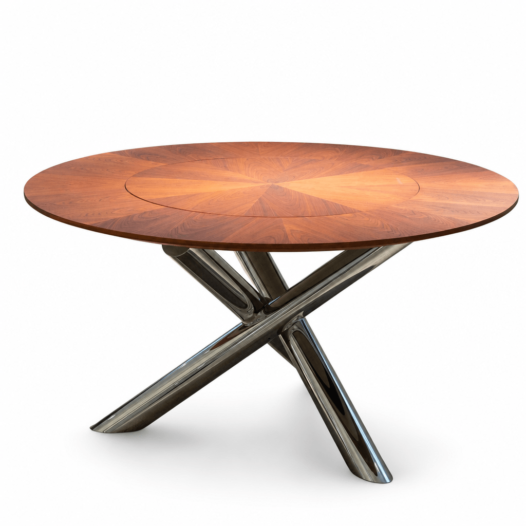 Radial Veneer Dining Table - FURNIBLE.