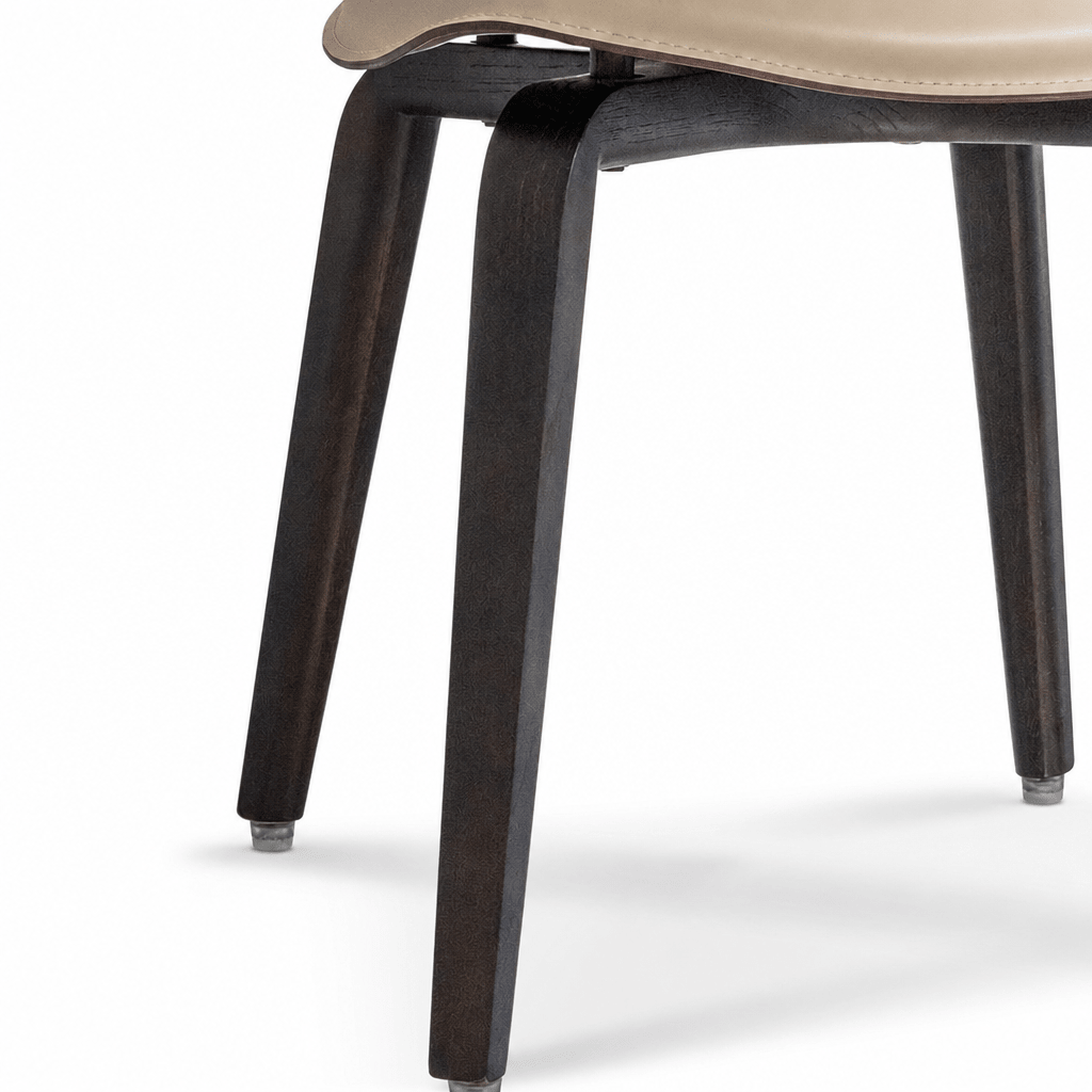 Refined Leather Shell Chair - FURNIBLE.