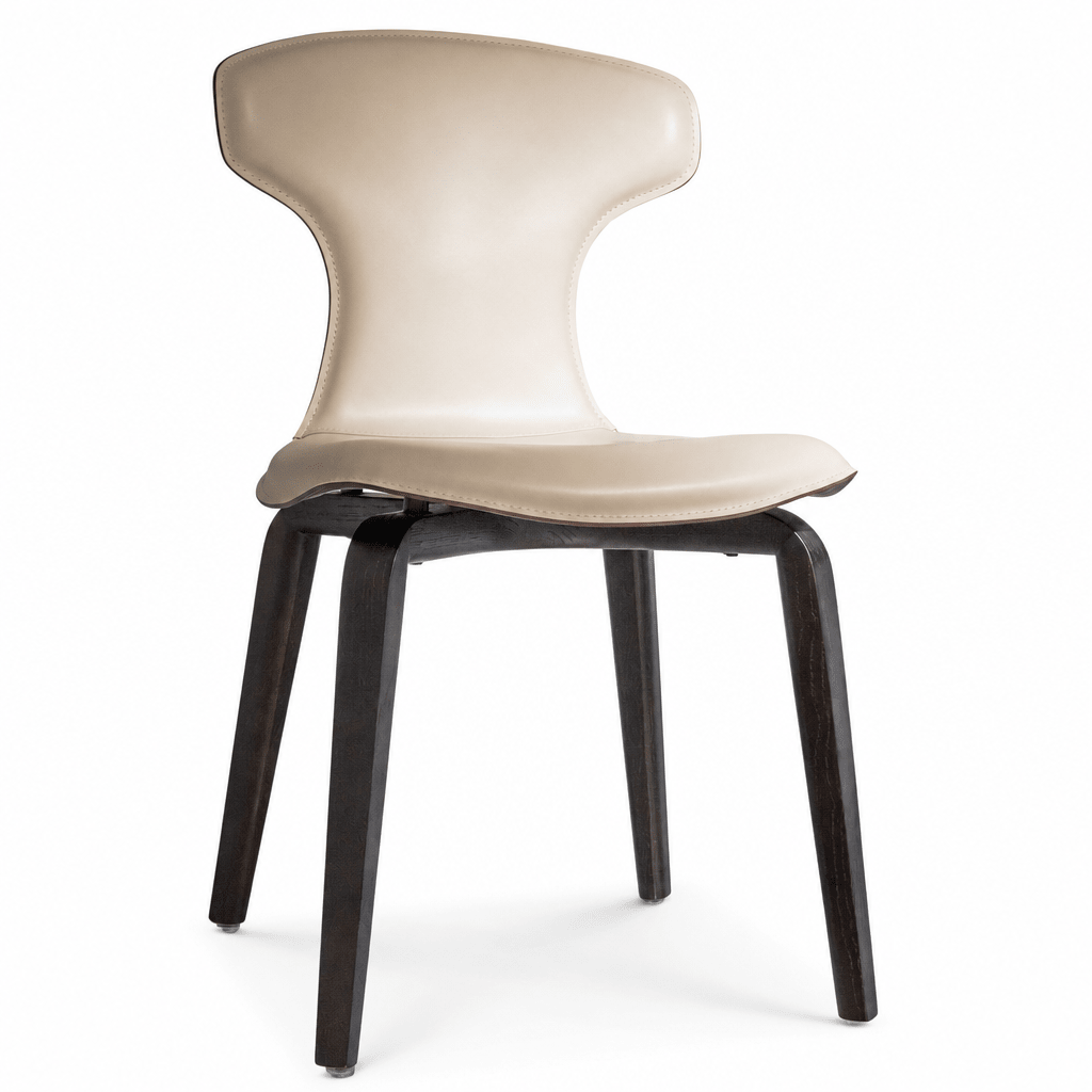 Refined Leather Shell Chair - FURNIBLE.