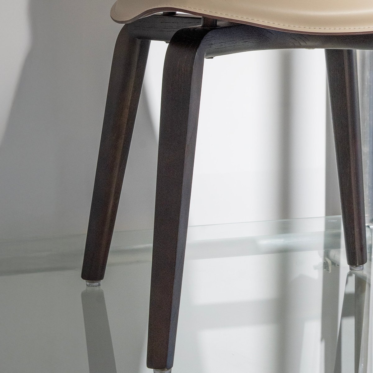 Refined Leather Shell Chair - FURNIBLE.