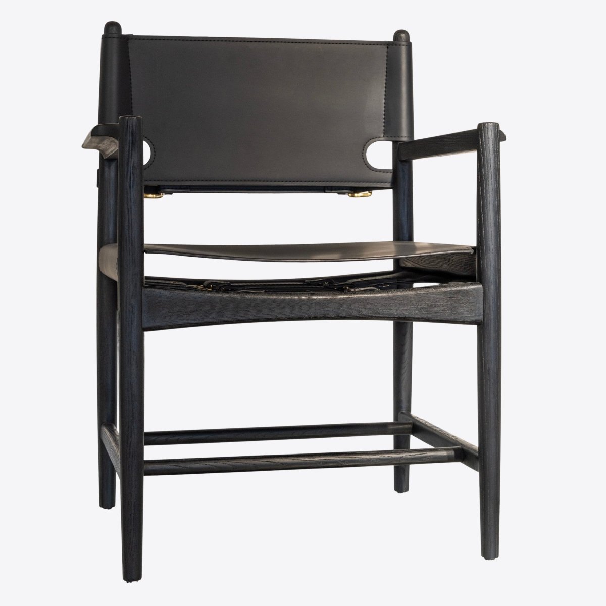 Saddle Leather Dining Armchair - FURNIBLE.