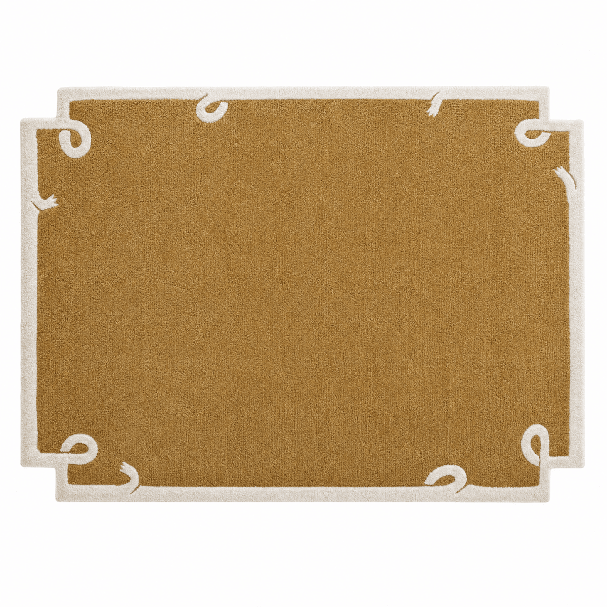Scroll Border Tufted Rug - FURNIBLE.