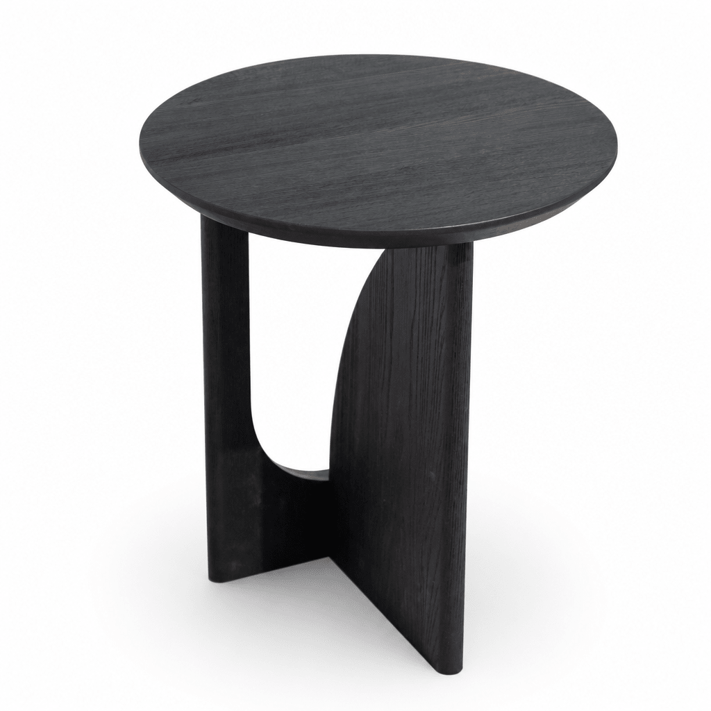 Sculpted Noir Side Table - FURNIBLE.