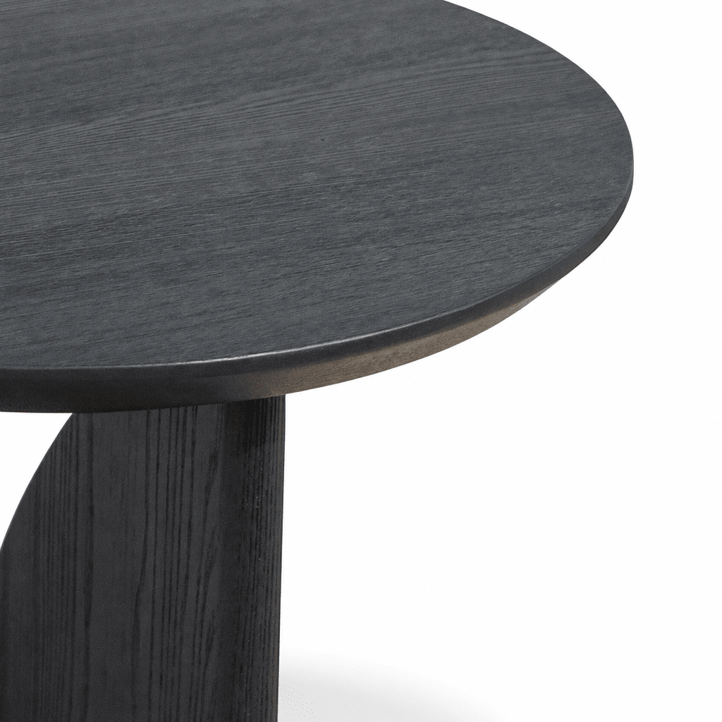 Sculpted Noir Side Table - FURNIBLE.
