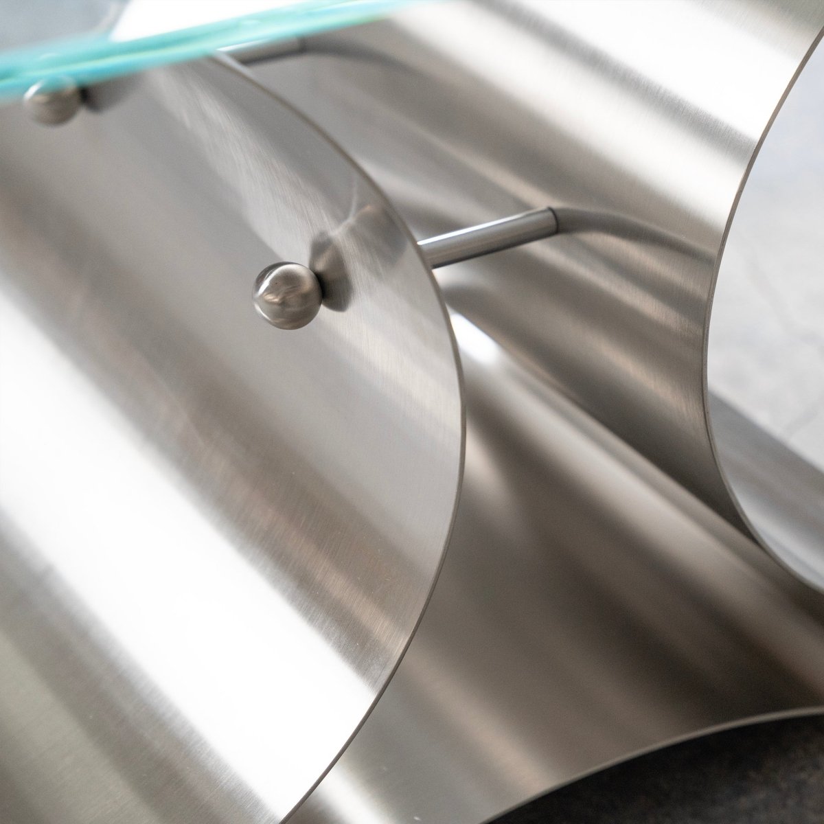 Sculpted Steel Side Table - FURNIBLE.