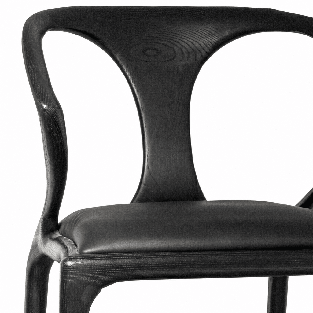 Sculpted Wood Dining Chair - FURNIBLE.