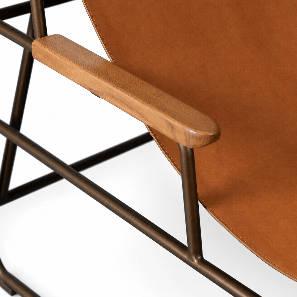 Sierra Leather Sling Lounger - FURNIBLE.