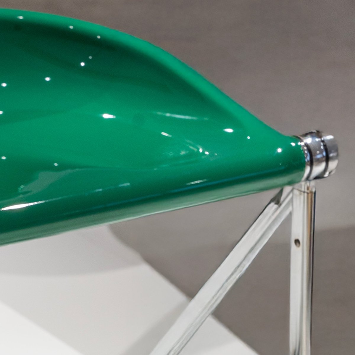 Sleek Chrome Folding Stool - FURNIBLE.