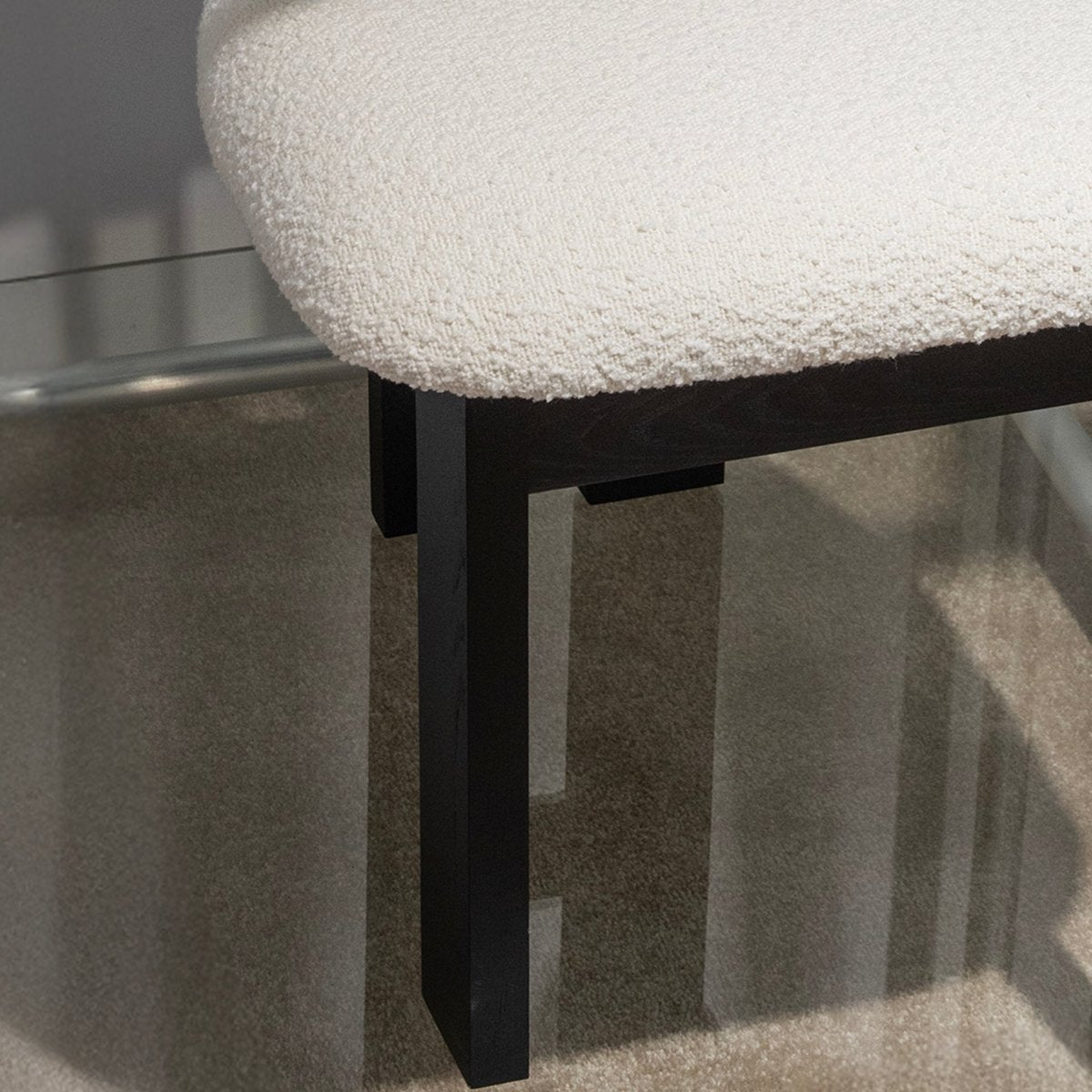 Soft Bouclé Dining Chair - FURNIBLE.