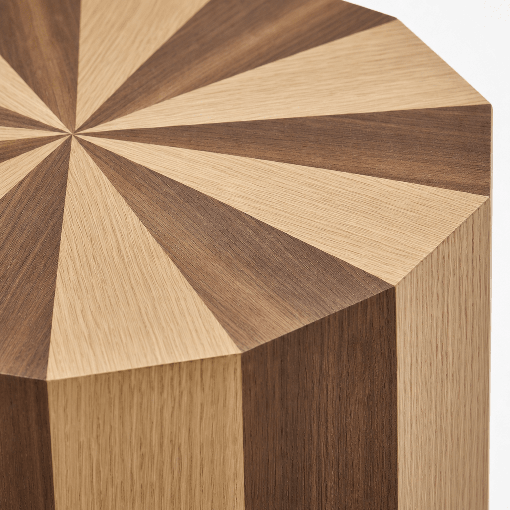 Stripe Parquet Side Table - FURNIBLE.