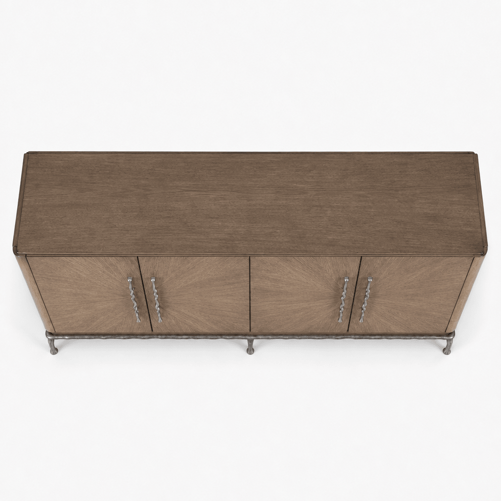 Sunburst Walnut Sideboard - FURNIBLE.