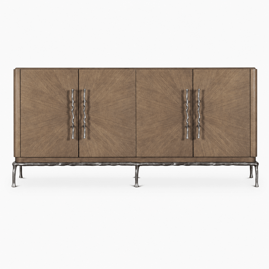 Sunburst Walnut Sideboard - FURNIBLE.