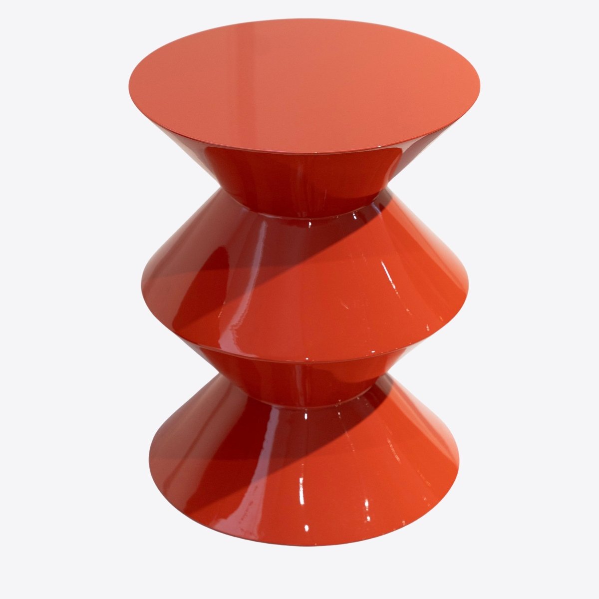 Vermillion Hourglass Accent Table - FURNIBLE.
