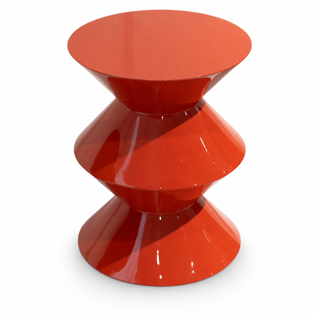 Vermillion Hourglass Accent Table - FURNIBLE.