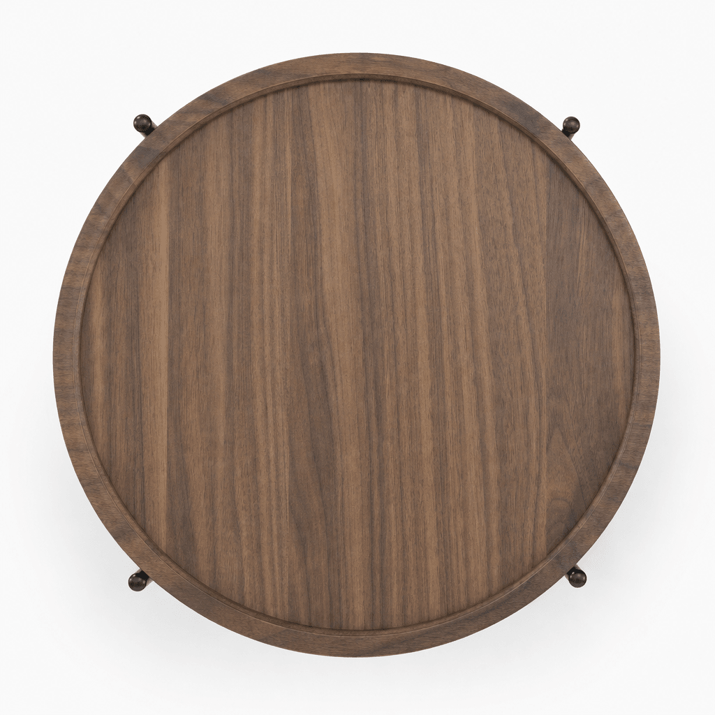 Walnut Storage Side Table - FURNIBLE.