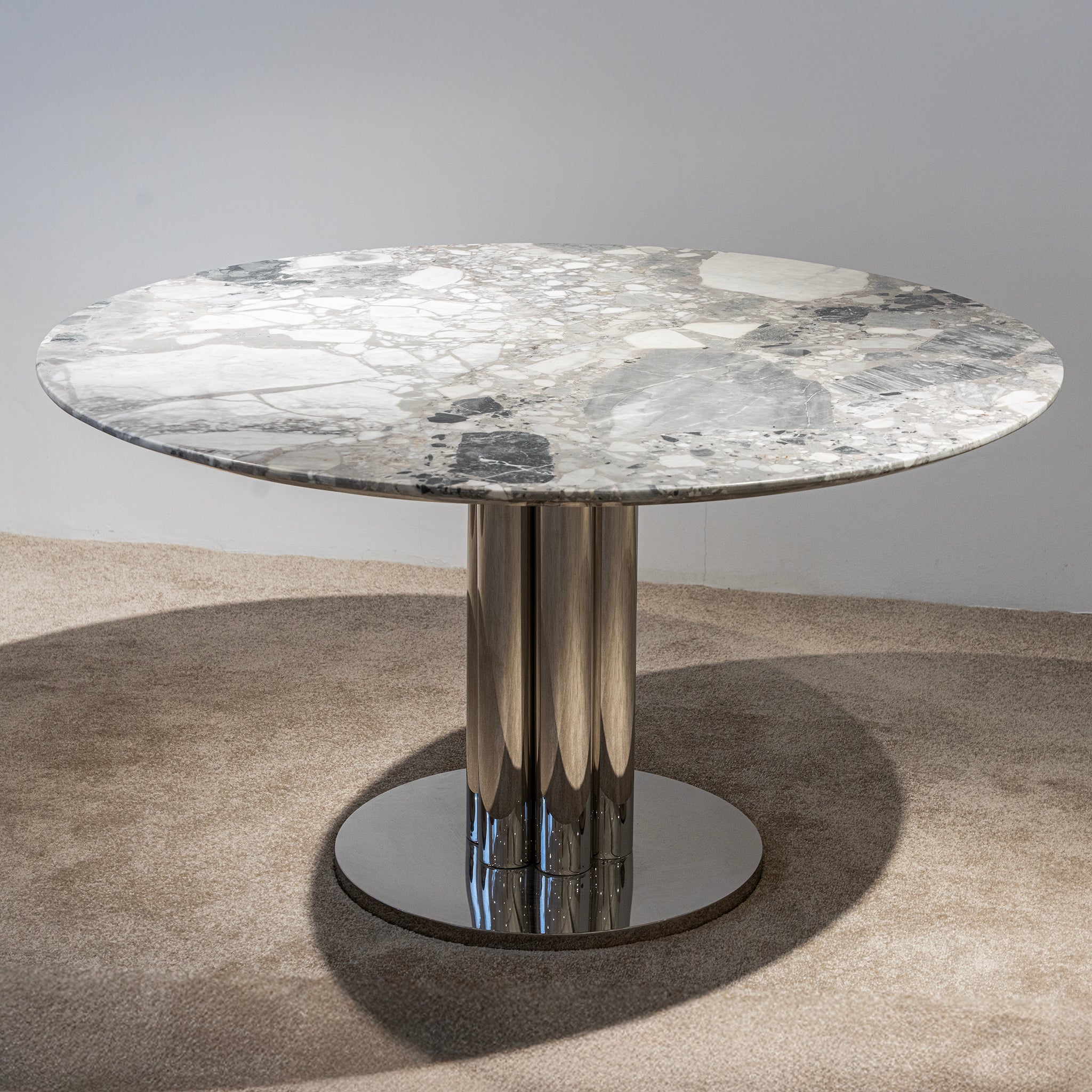 Lunar Marble Pedestal Table