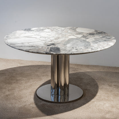 Lunar Marble Pedestal Table