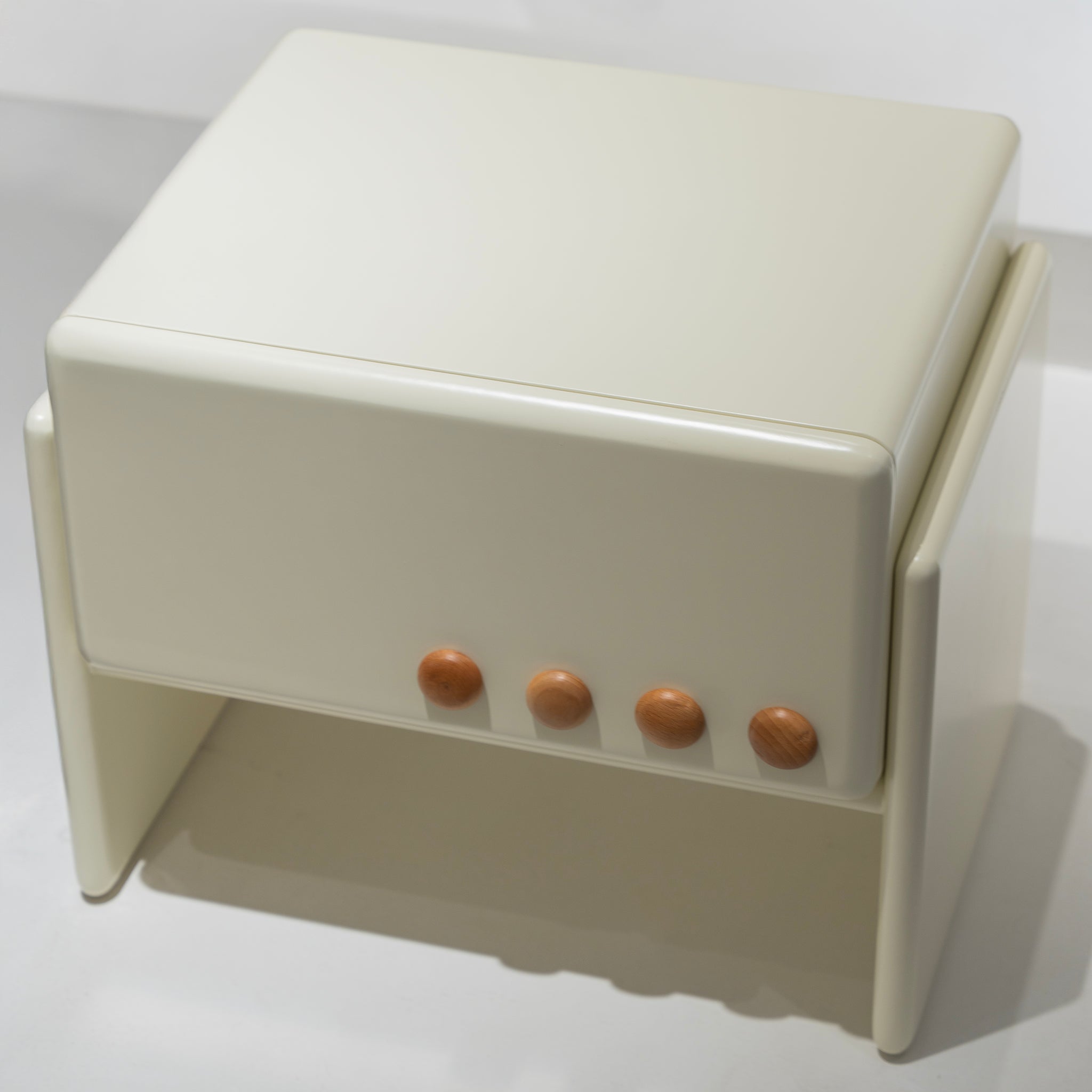 Pale Cube Accent Stool