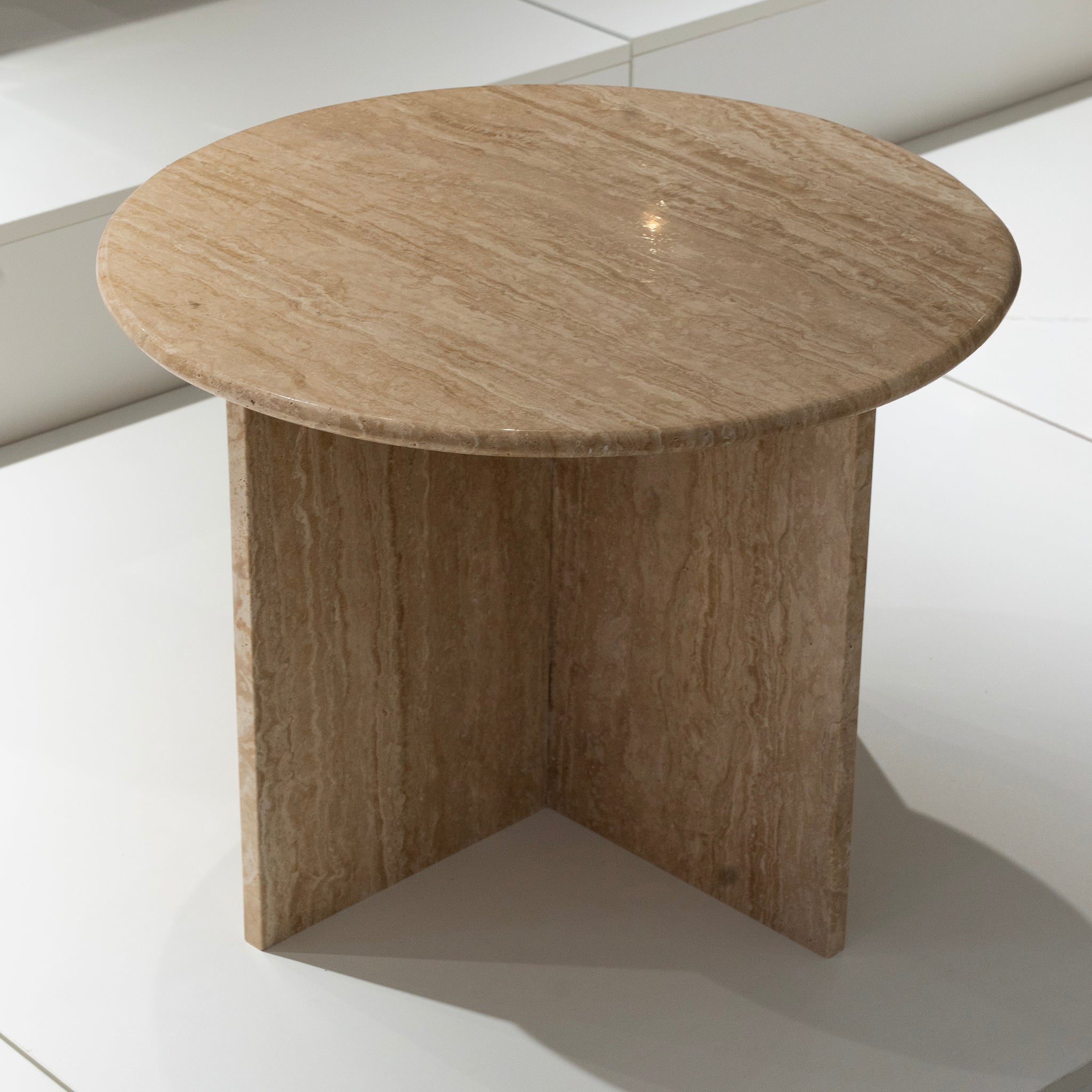 Cylindrical Stone Pedestal Table