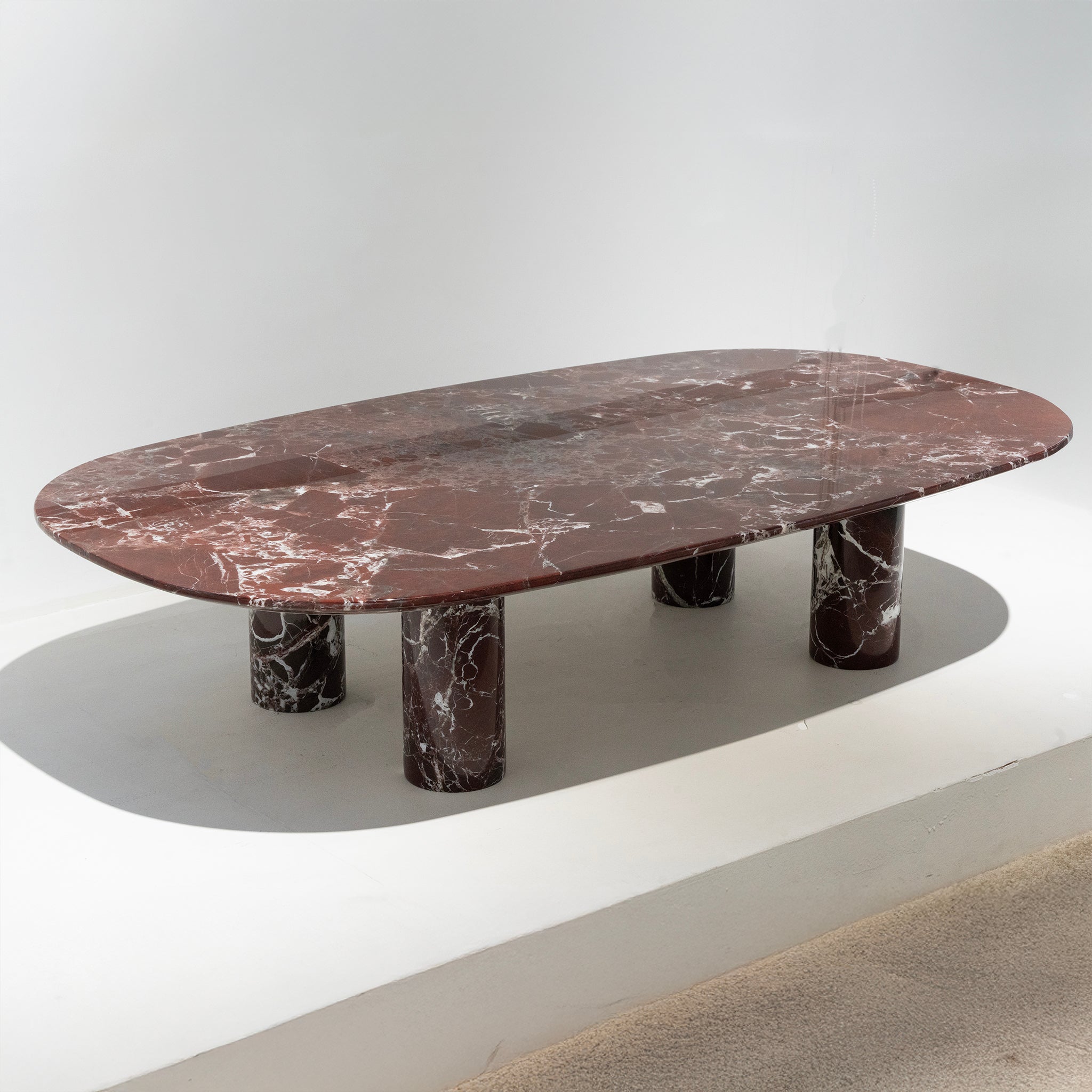 Oxblood Marble Pebble Coffee Table