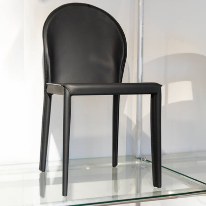 Rounded Leather Dining Chair