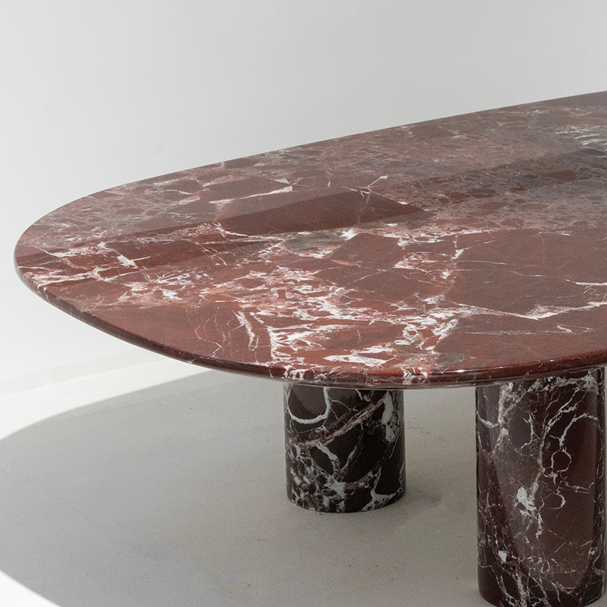 Oxblood Marble Pebble Coffee Table