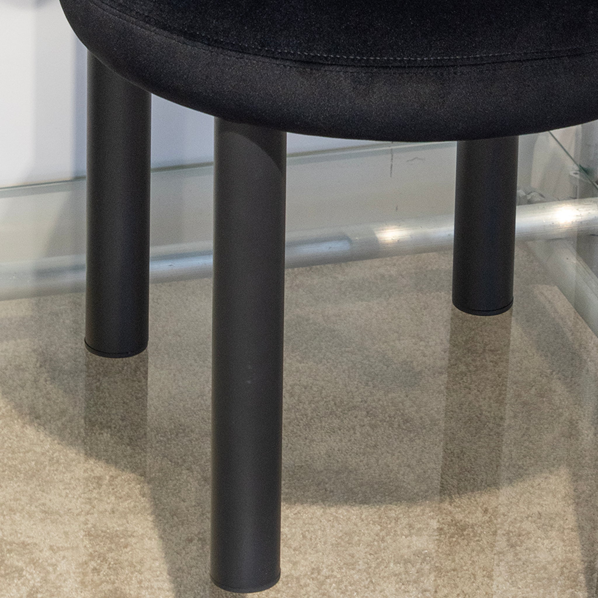 Plush Black Velvet Chair