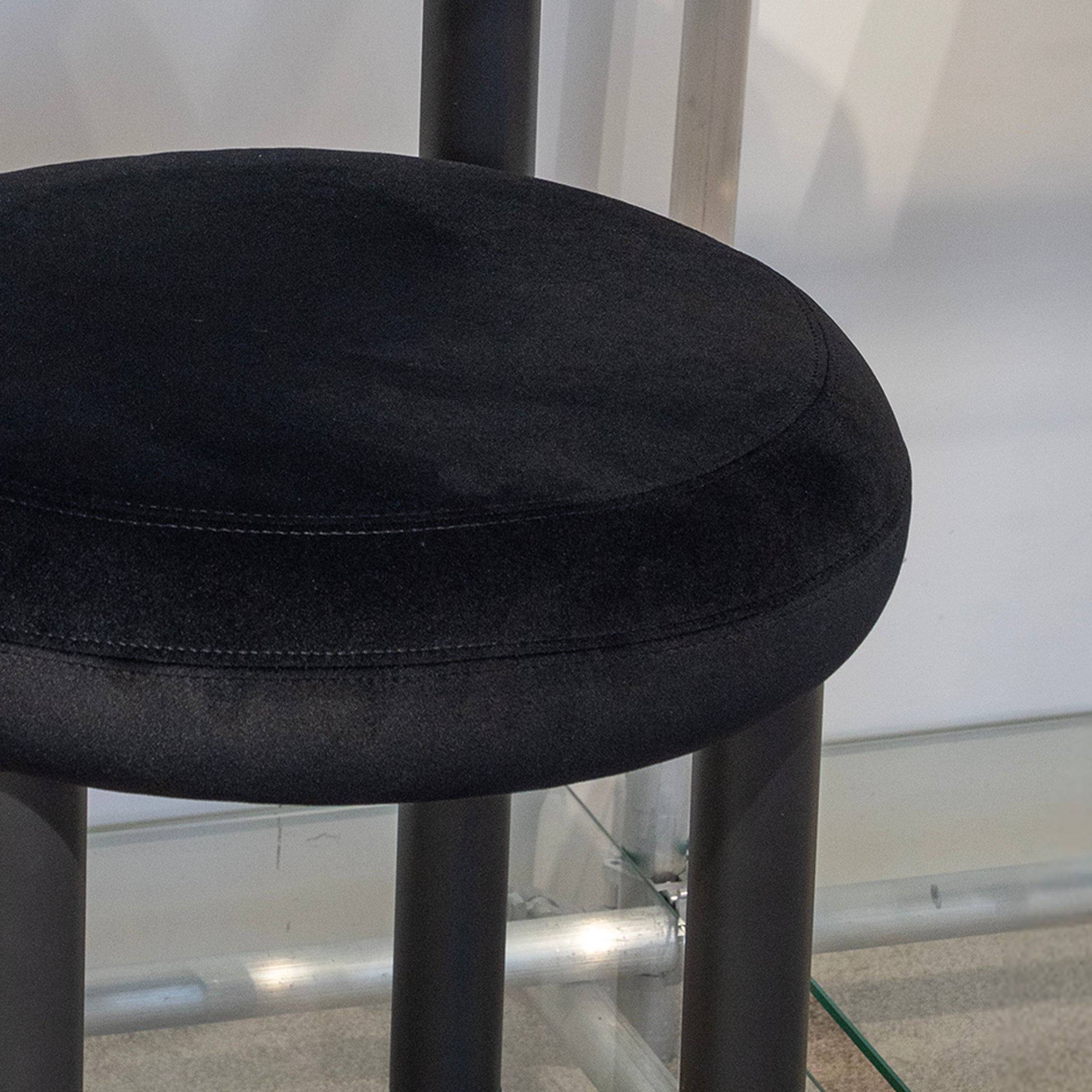 Plush Black Velvet Chair
