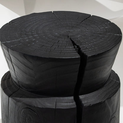 Carved Wood Accent Stool