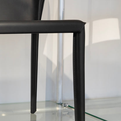 Rounded Leather Dining Chair