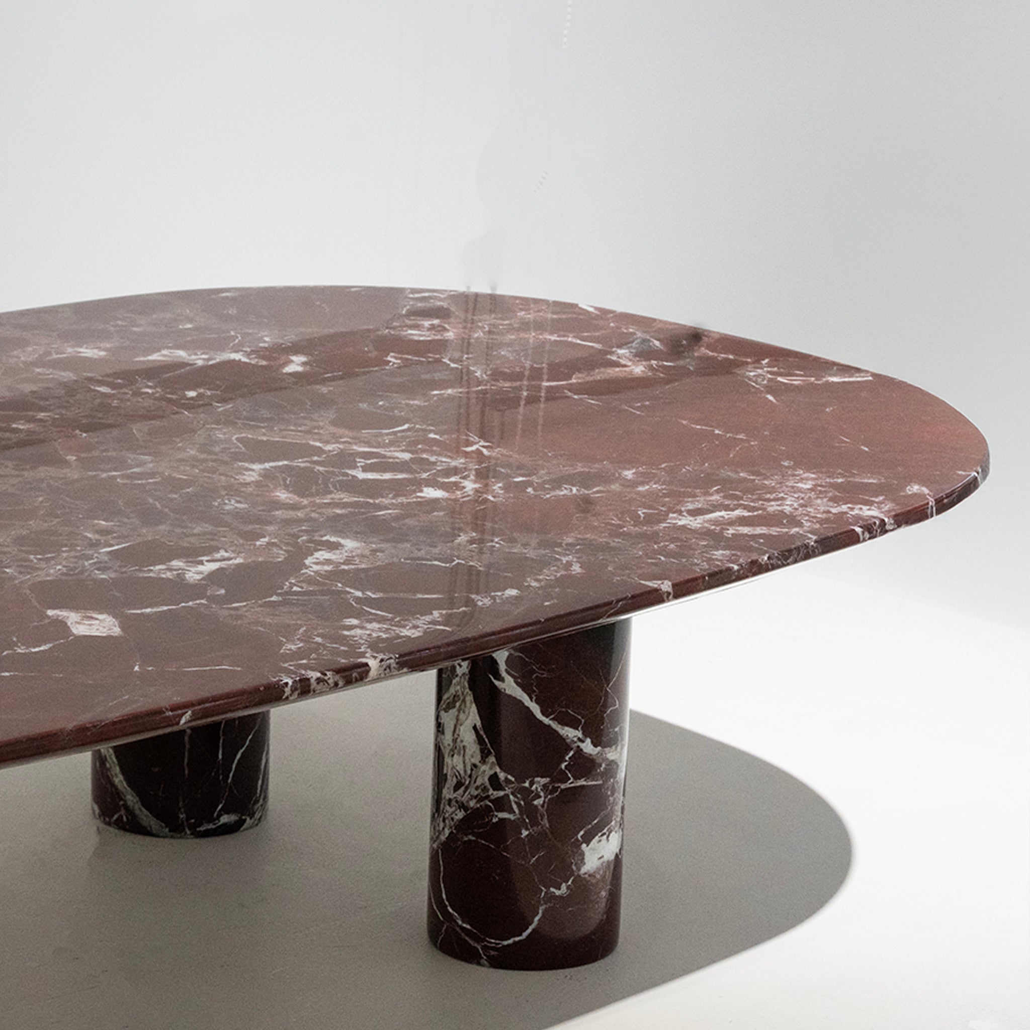 Oxblood Marble Pebble Coffee Table