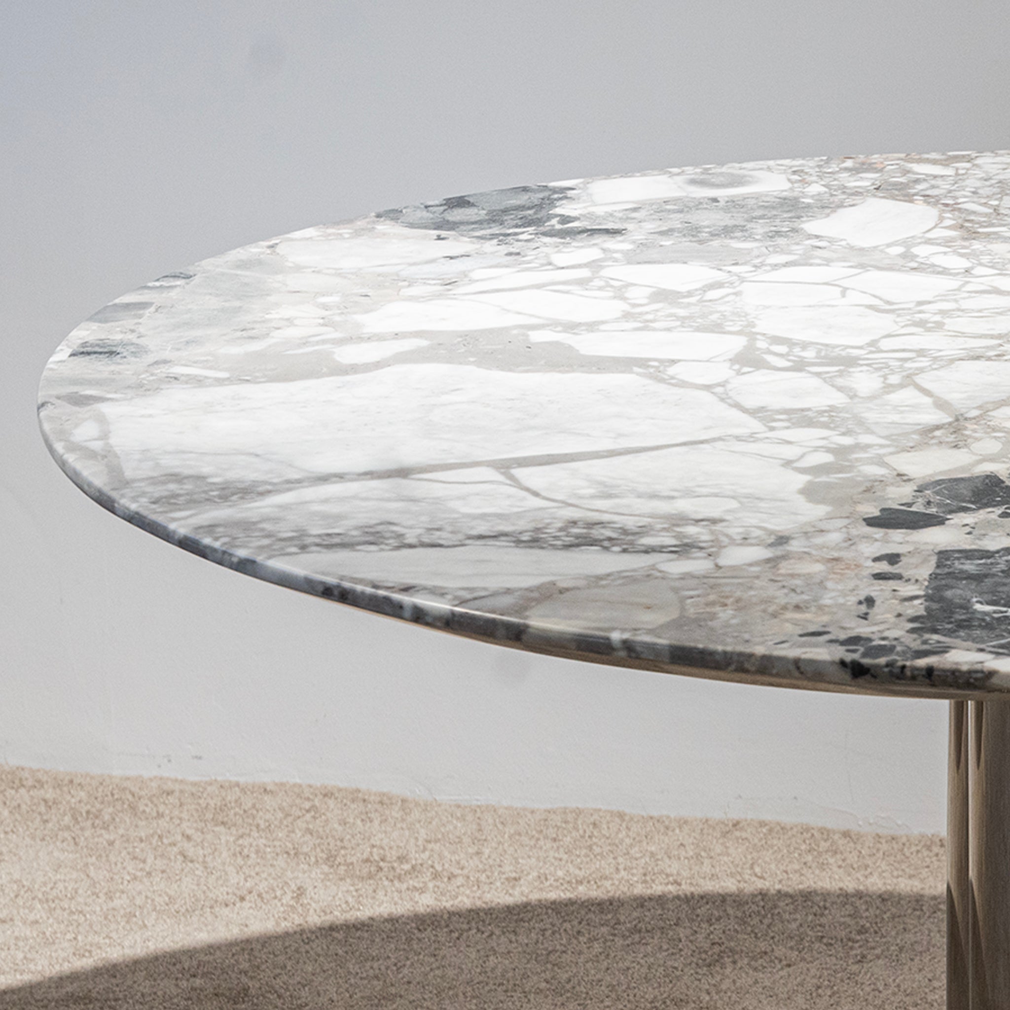 Lunar Marble Pedestal Table