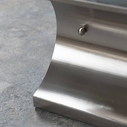 Sculpted Steel Side Table