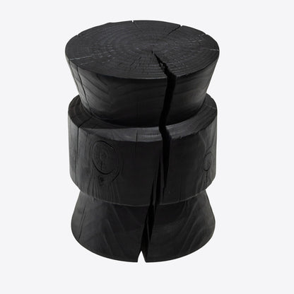 Carved Wood Accent Stool
