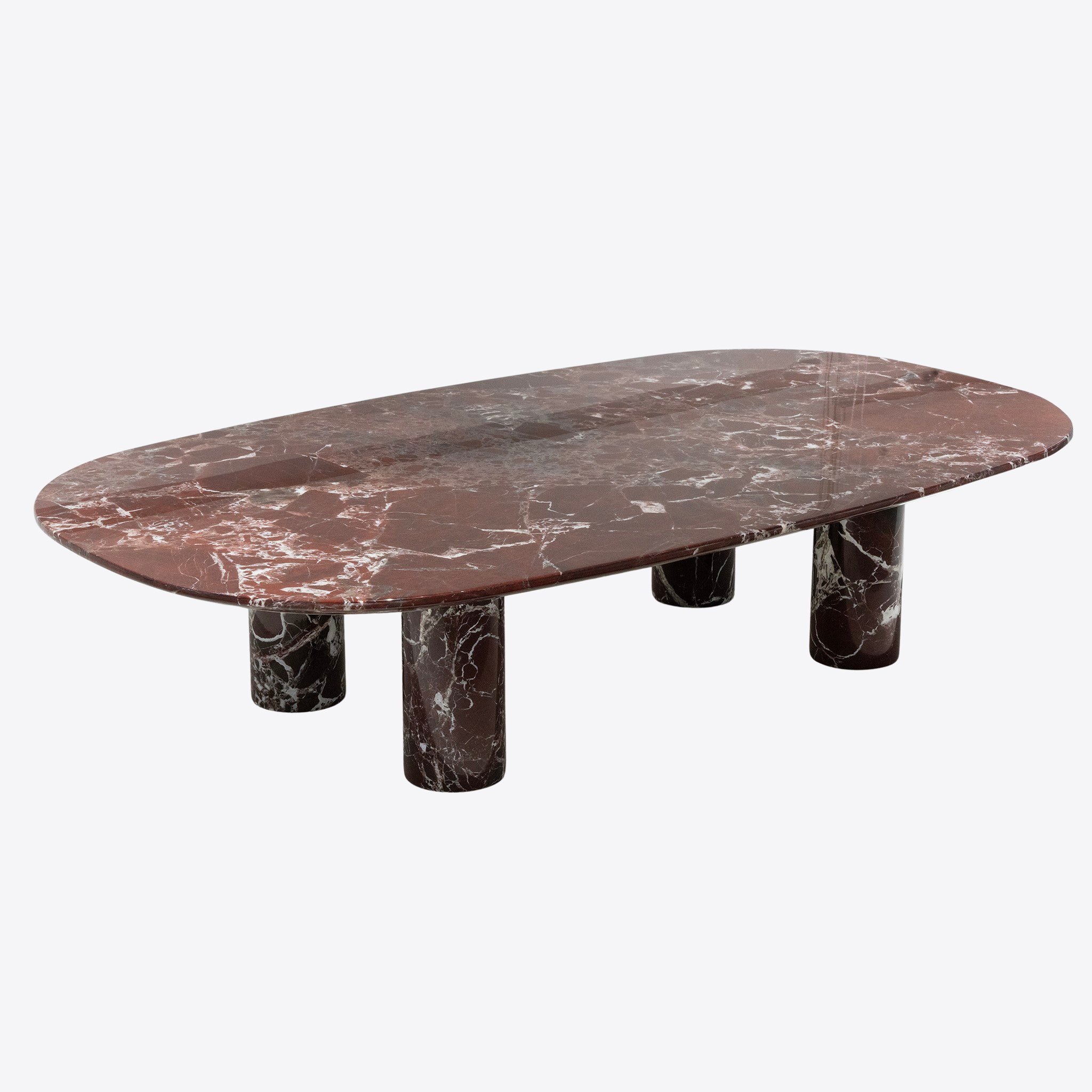 Oxblood Marble Pebble Coffee Table