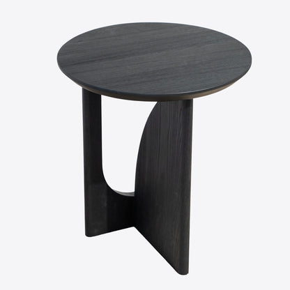 Sculpted Noir Side Table