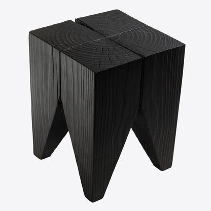 Four-Legged Wood Block Stool