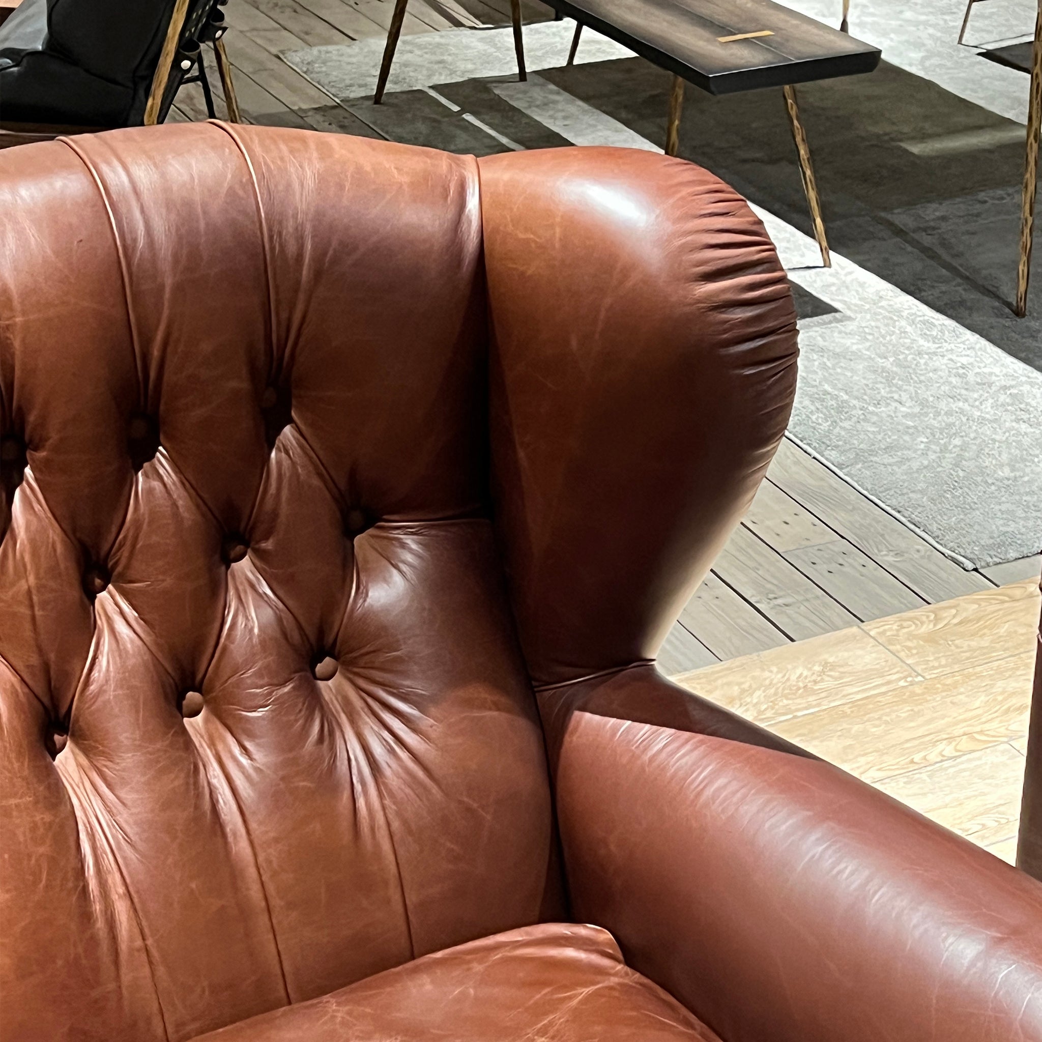 Chesterfield Armchair with Swivel Tray