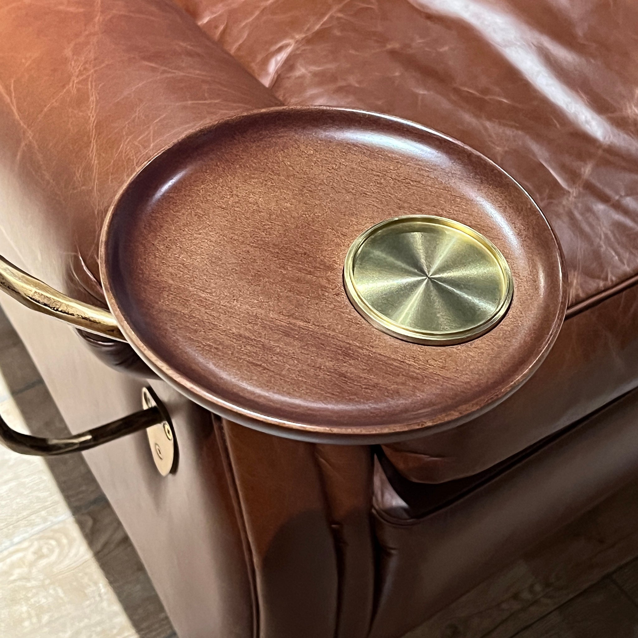 Chesterfield Armchair with Swivel Tray