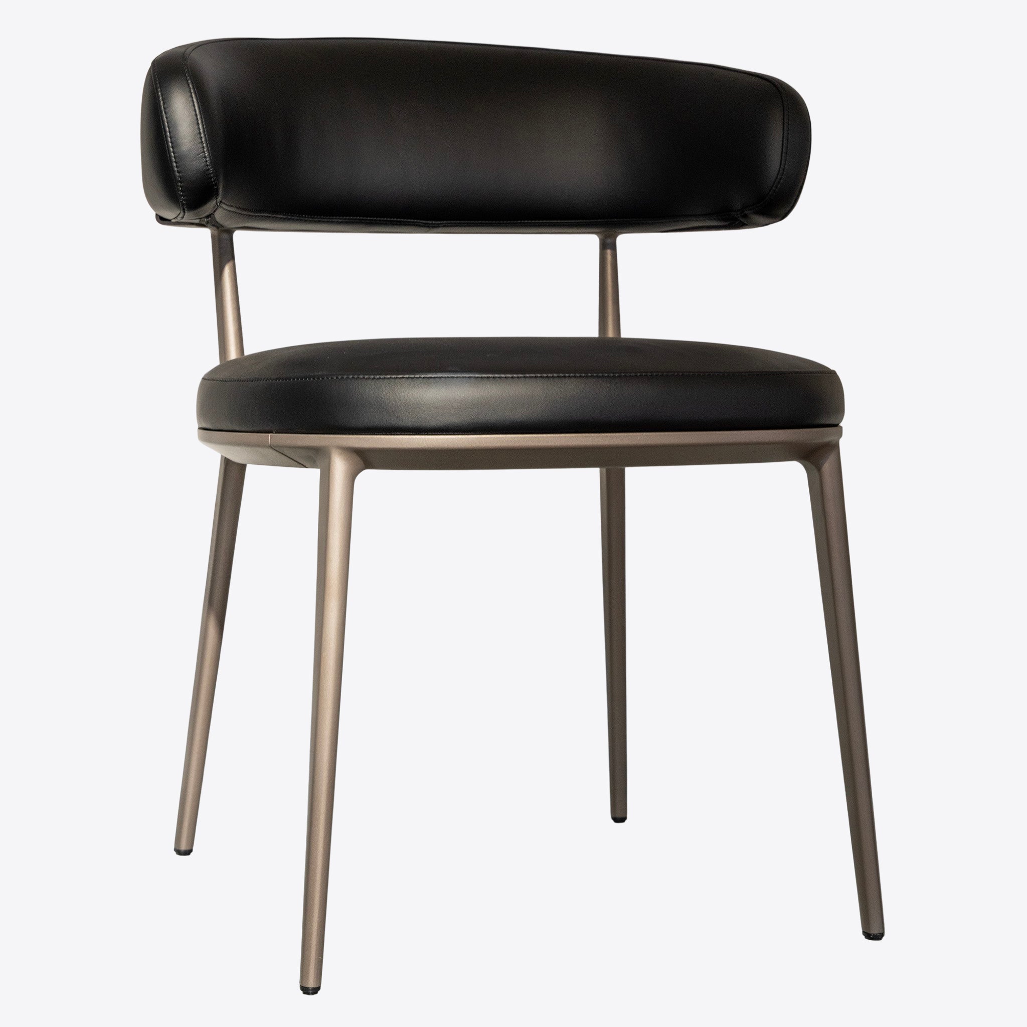 Contoured Leather Dining Chair