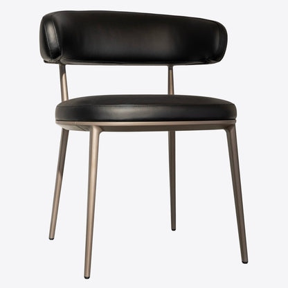 Contoured Leather Dining Chair