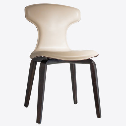 Refined Leather Shell Chair