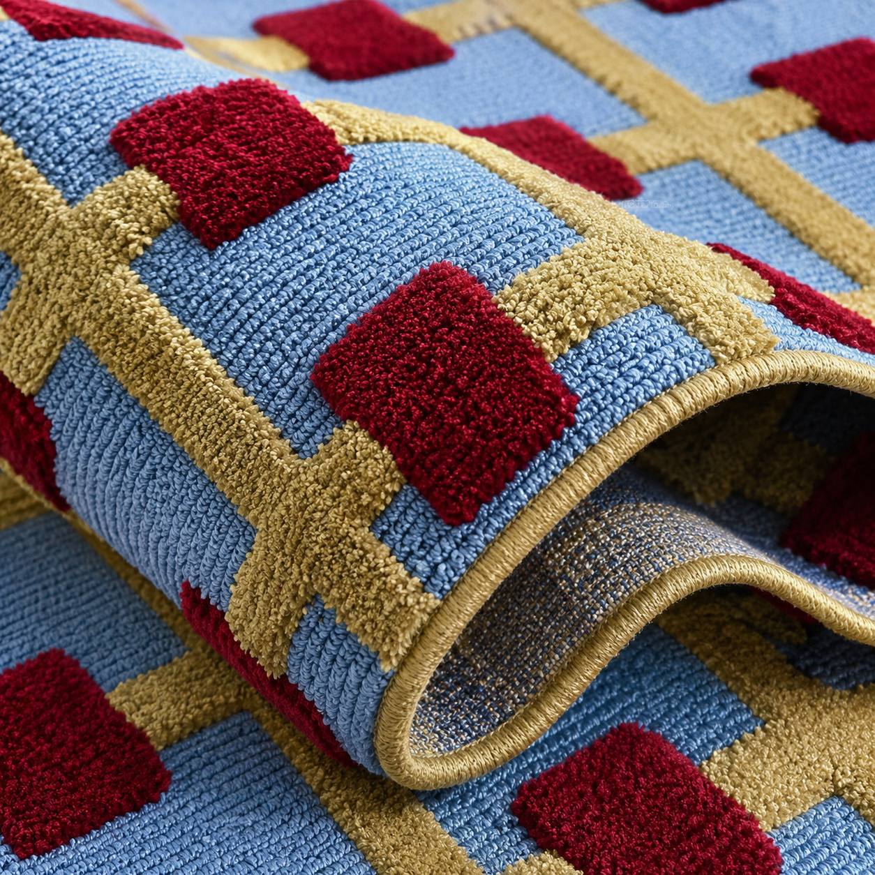 Grid Dot Tufted Rug