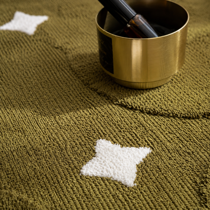 Olive Dot Runner Rug