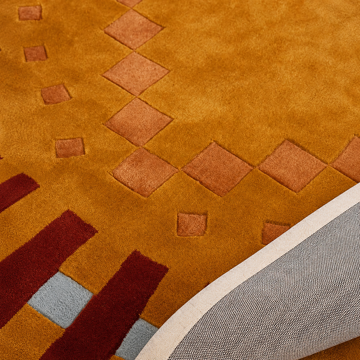 Radial Border Round Tufted Rug