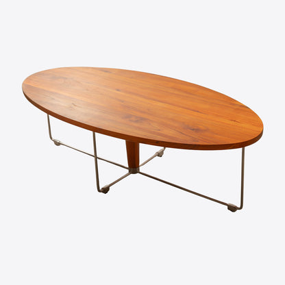 Oval Wooden Coffee Table