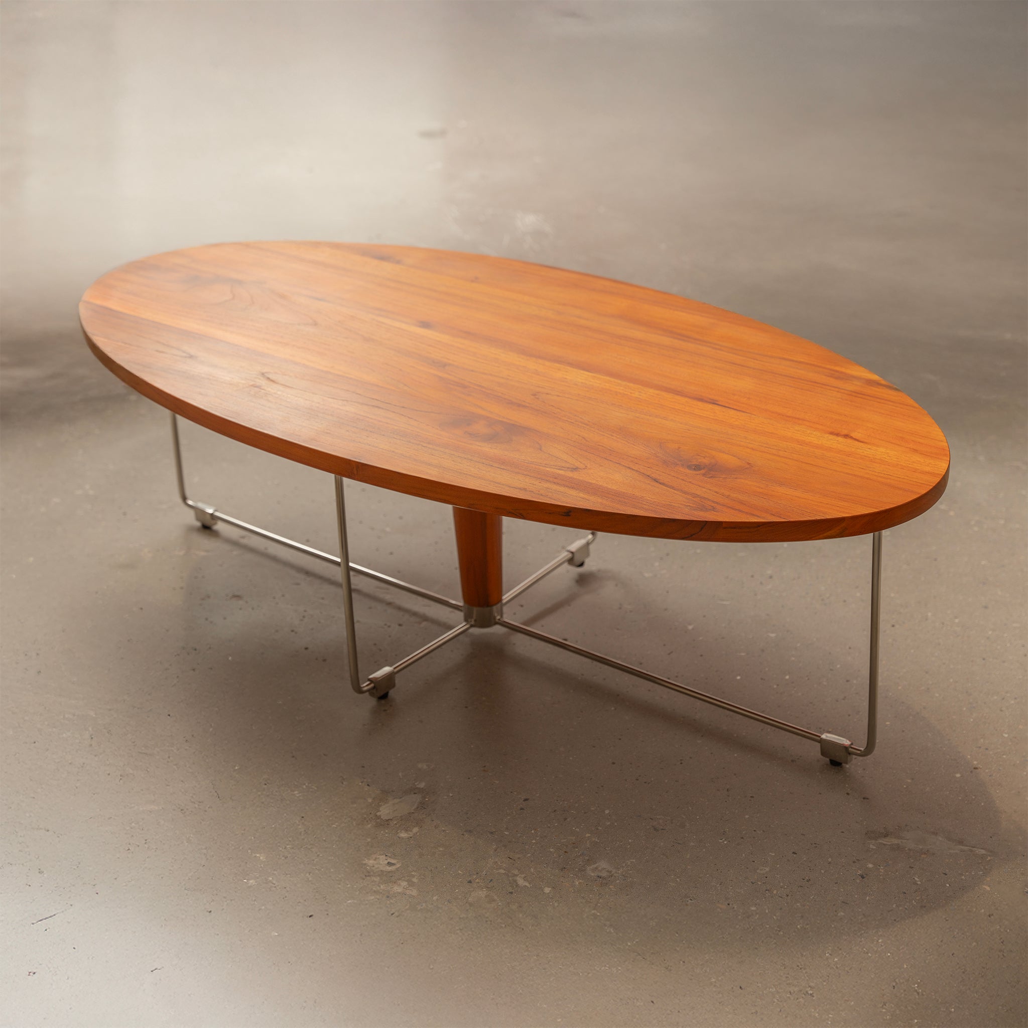 Oval Wooden Coffee Table