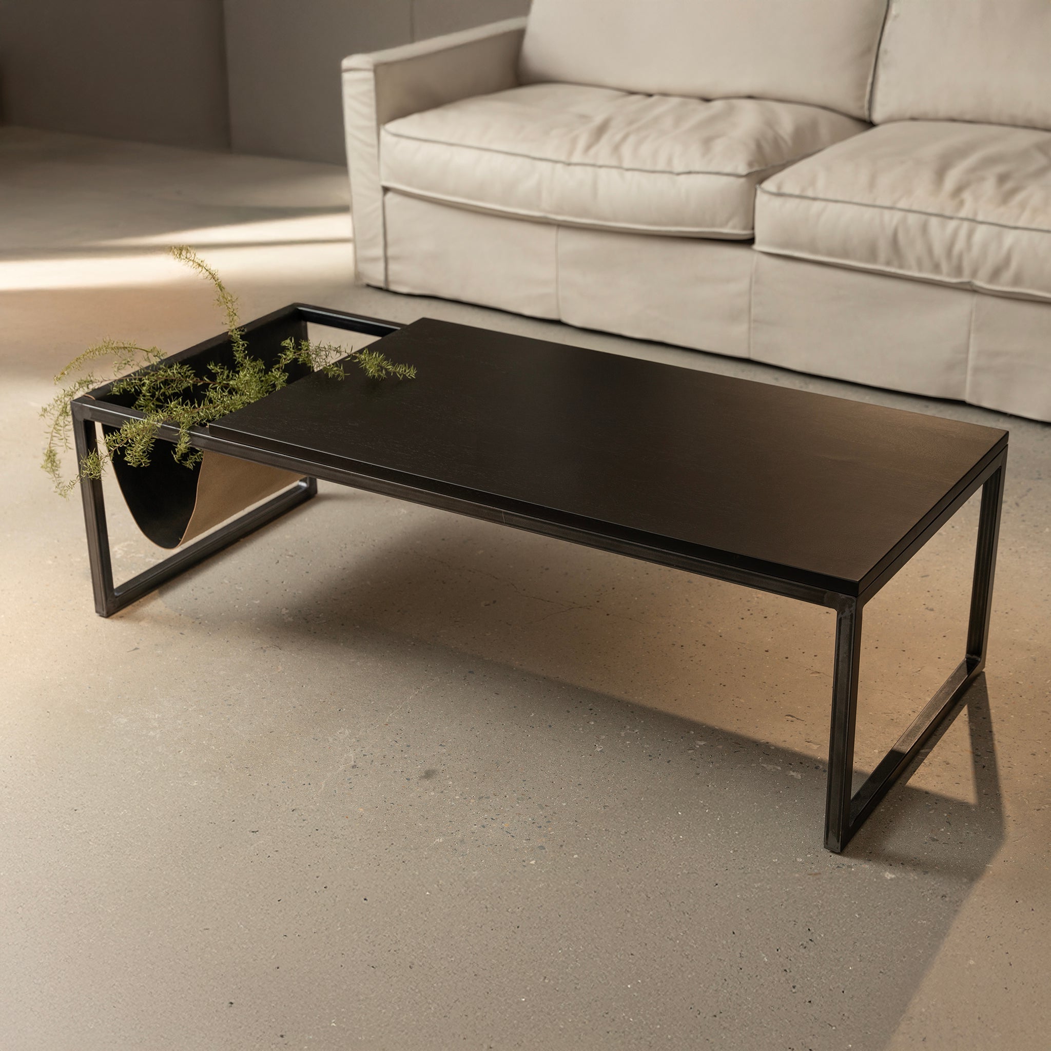 Leather Sling Coffee Table