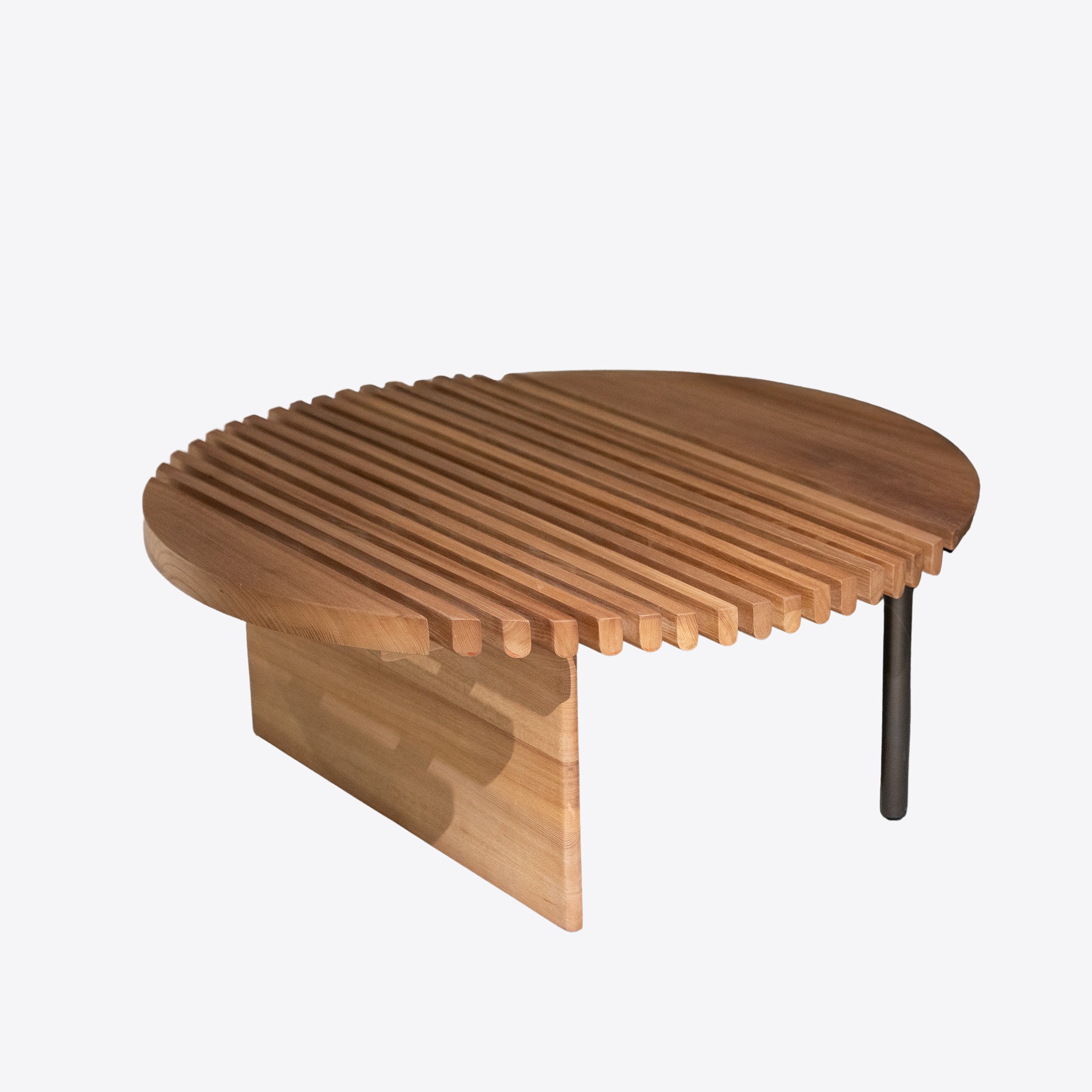 Slatted Round Coffee Table