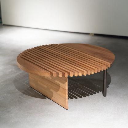 Slatted Round Coffee Table